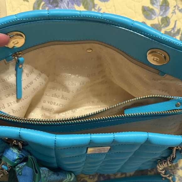 Kate Spade Turquoise Quilted Satchel - Picture 14 of 16